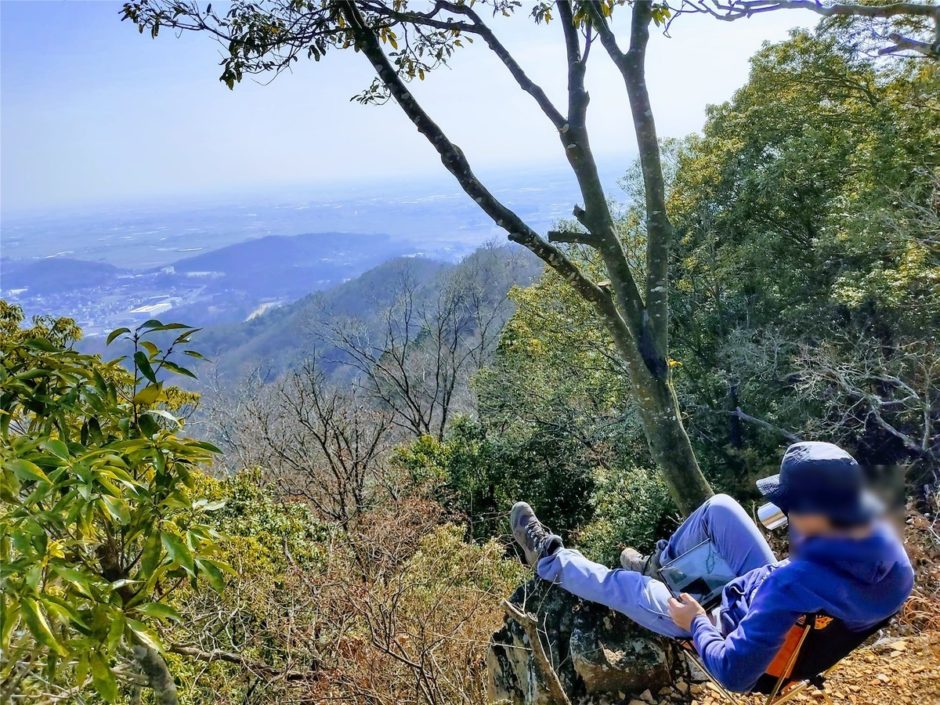 読書ハイキング中