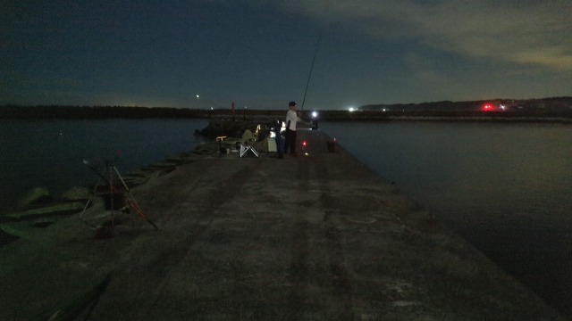 夜の釣り場